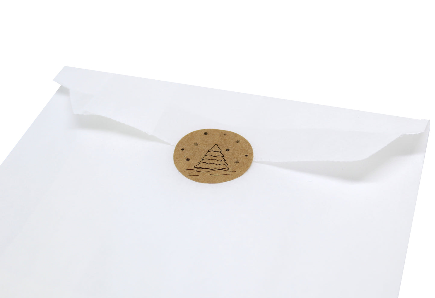 60 Autocollants kraft neige