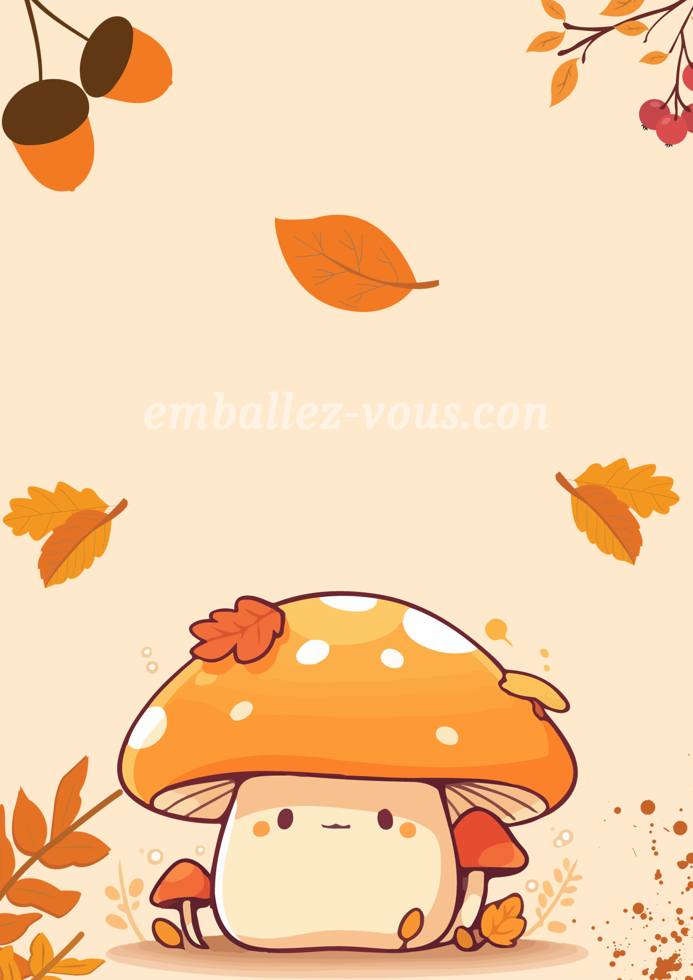 Affiche numérique gratuite saison automne