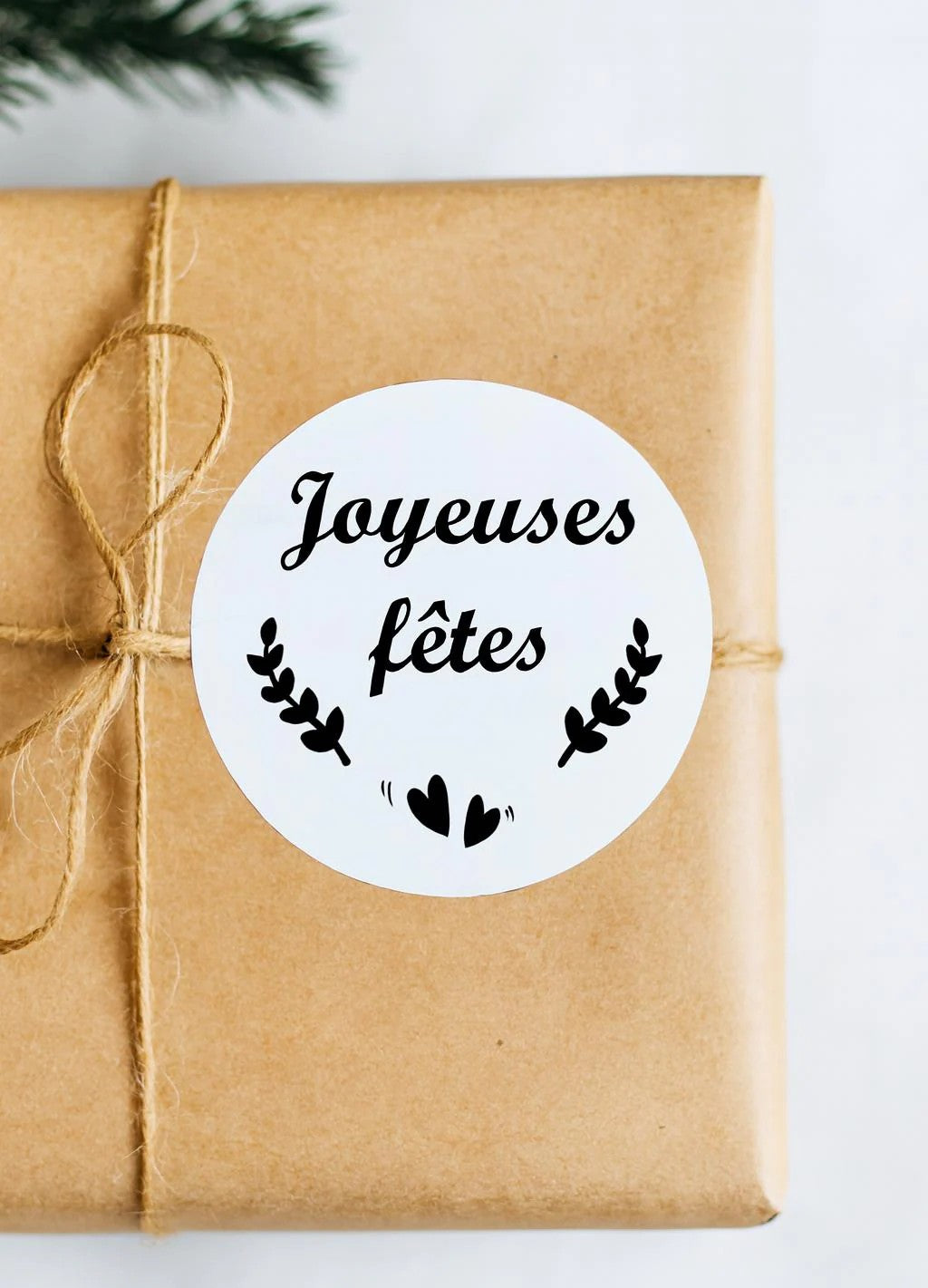 Autocollants " Joyeuses fêtes " 5 cm
