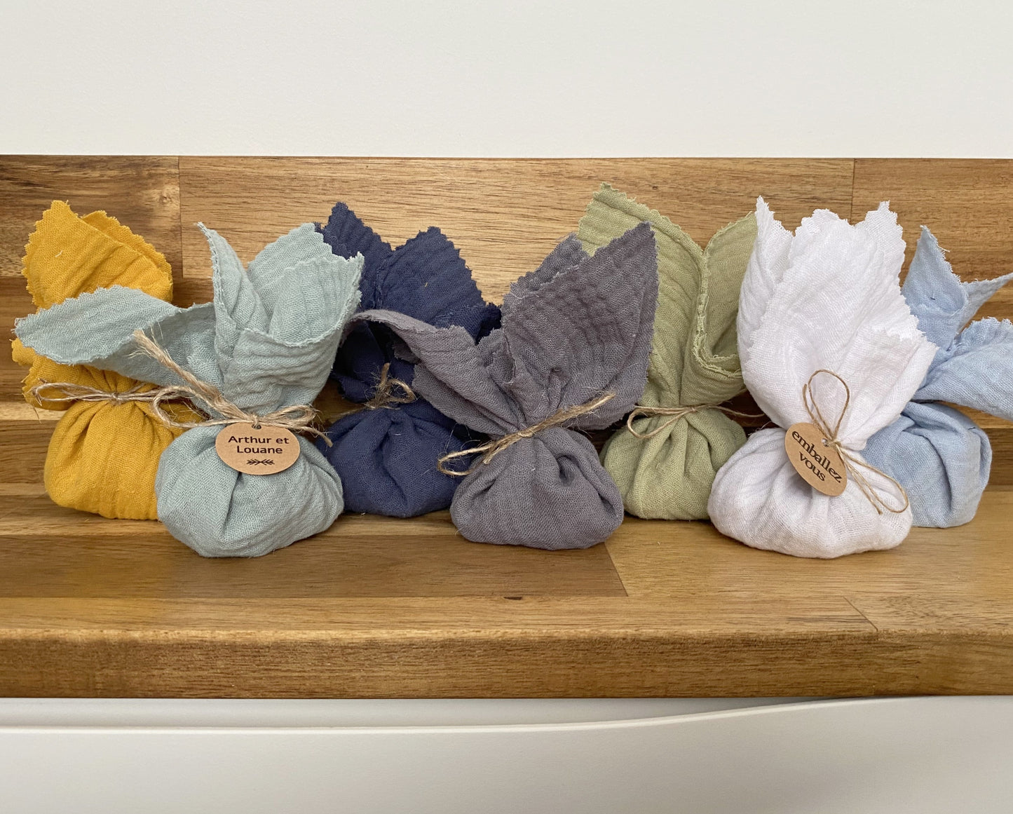 Ballotins personnalisables en gaze de coton