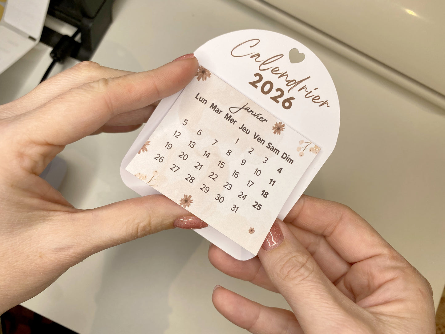 Calendrier 2026 à effeuiller