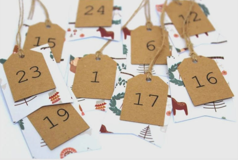 24 étiquettes calendrier de l'Avent