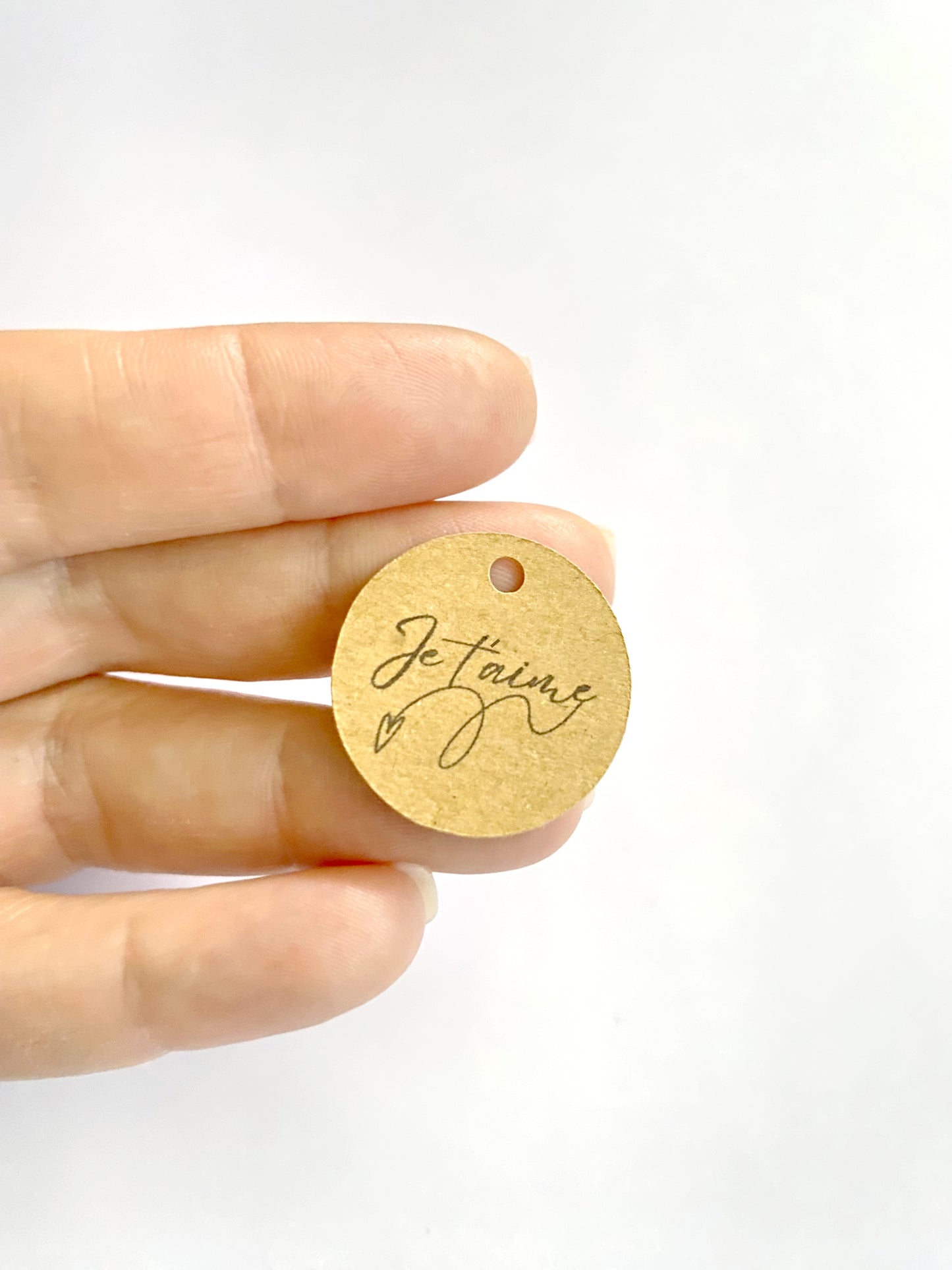 étiquette je t'aime en kraft