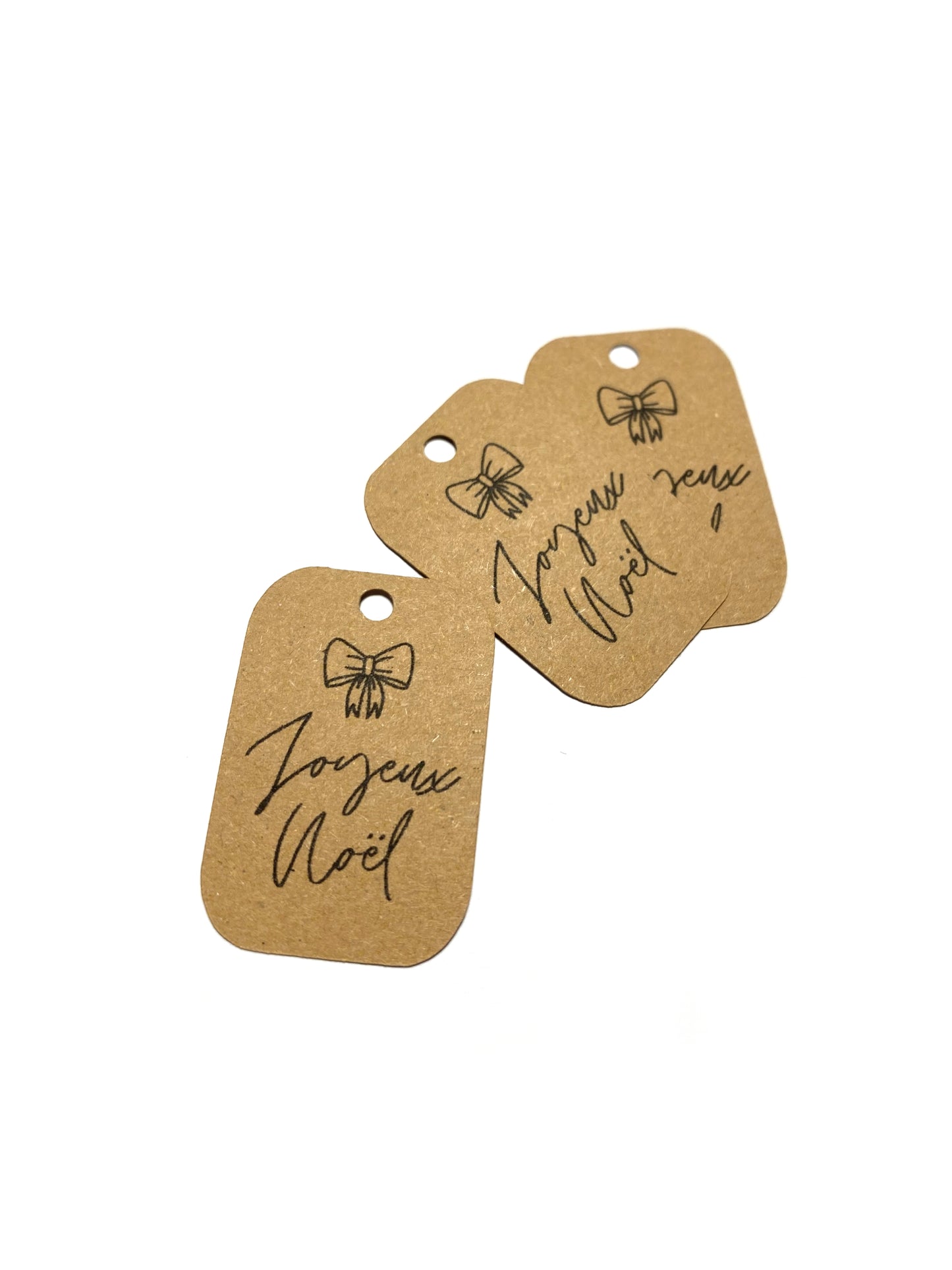 Etiquettes kraft "Joyeux Noël"