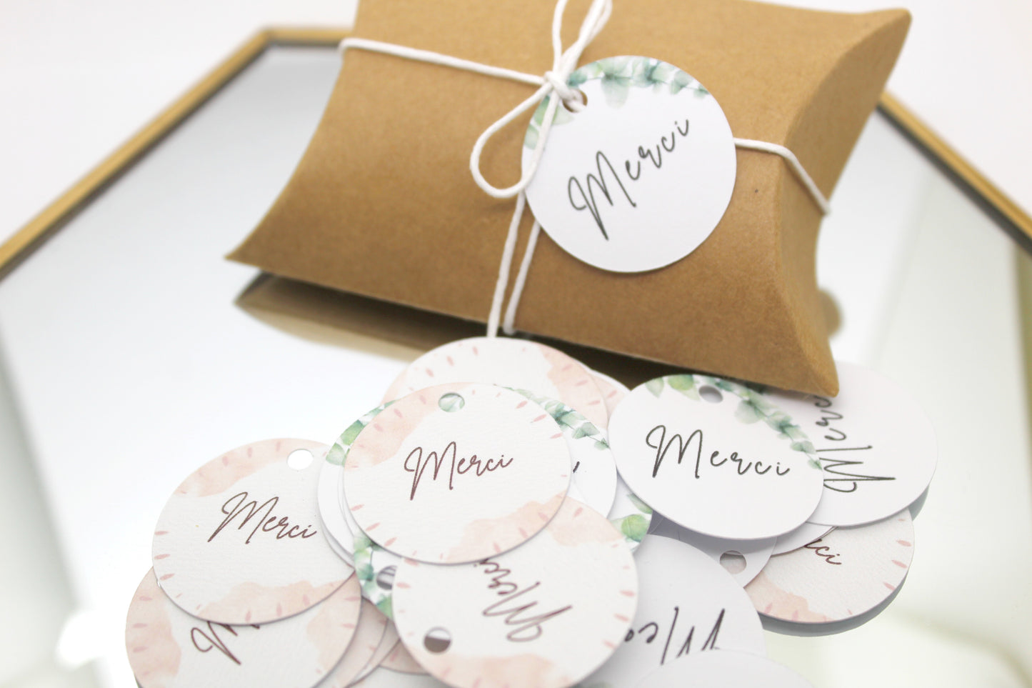 Etiquettes "merci" pour mariage