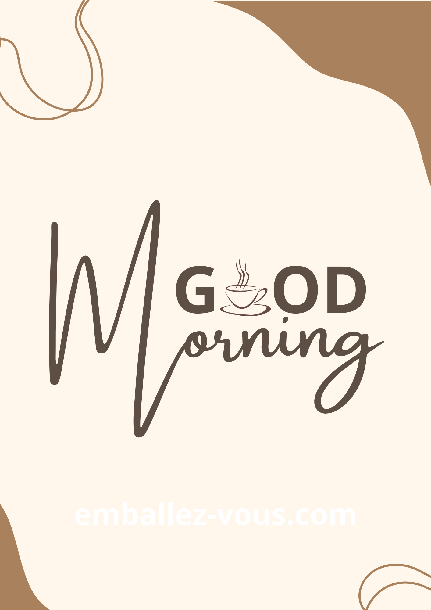 Affiche numérique gratuite "GOOD Morning"