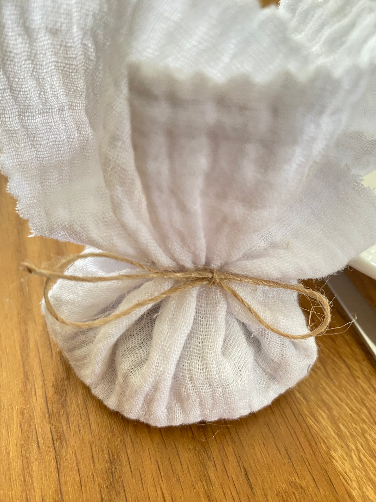 Ballotins en gaze de coton blanc Oeko-tex