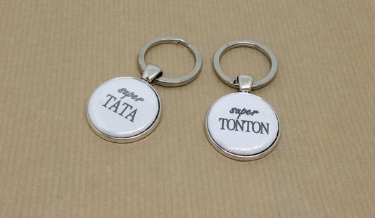 Porte clés "super TATA" "super TONTON"