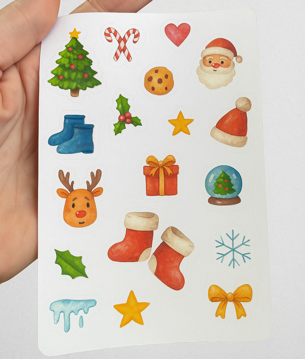 Planche de stickers de Noël