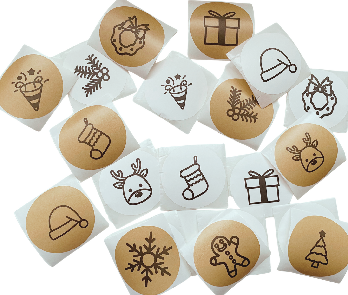 Etiquettes autocollantes de Noël