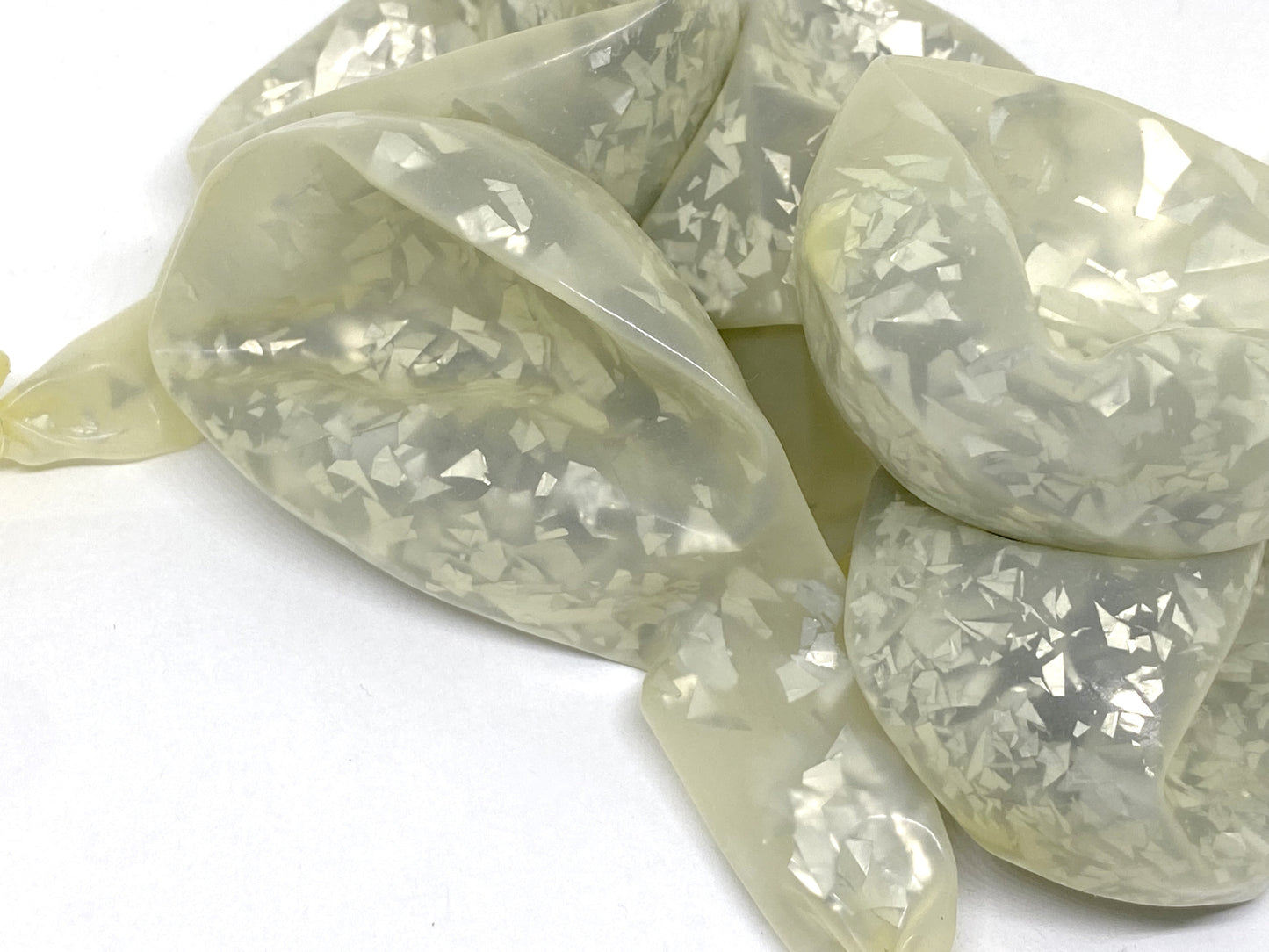 5 ballons à confettis argenté