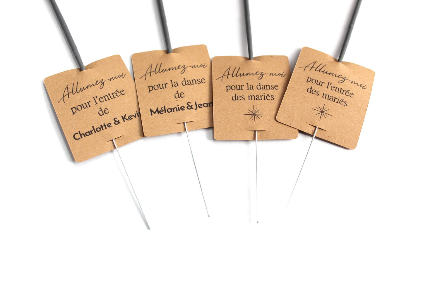 étiquette bougie magique scintillante