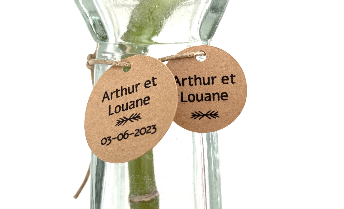 Etiquettes mariage, anniversaire, baptême personnalisées