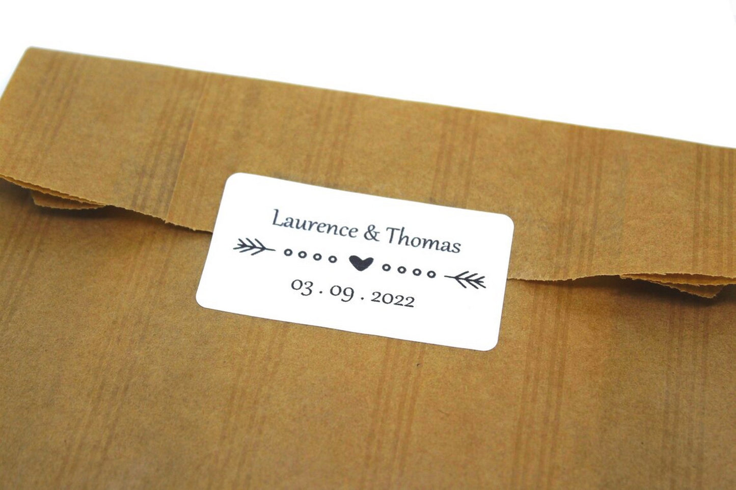 24 stickers personnalisés pour mariage