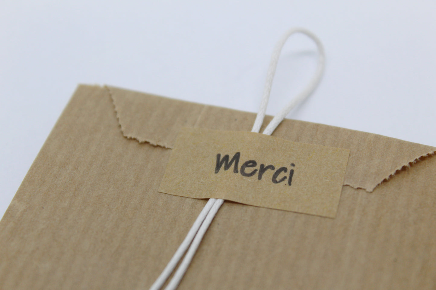 Etiquettes autocollantes rectangulaires "merci"