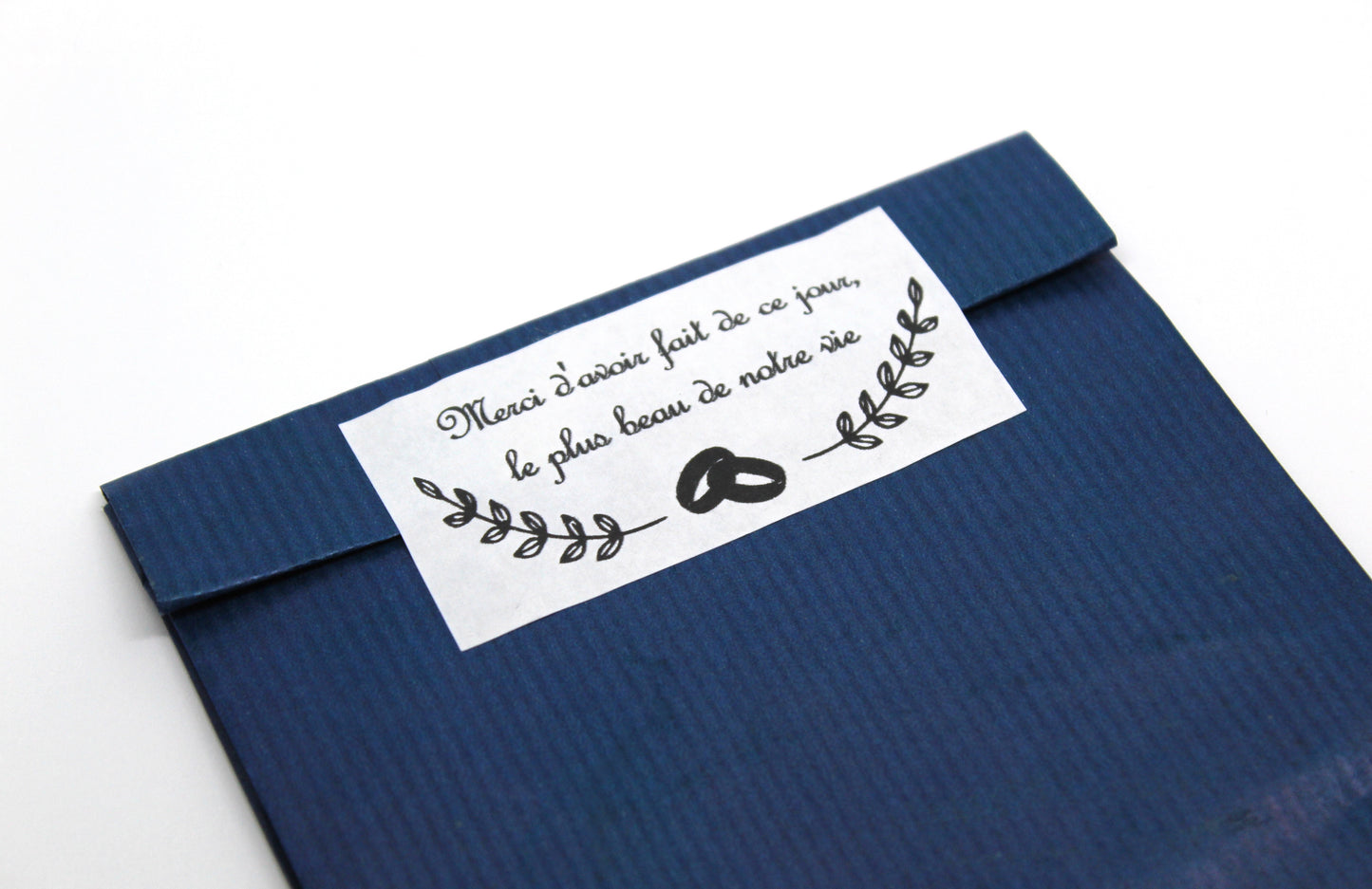 24 étiquettes autocollantes "Merci d'avoir fait de ce jour, le plus beau de notre vie"