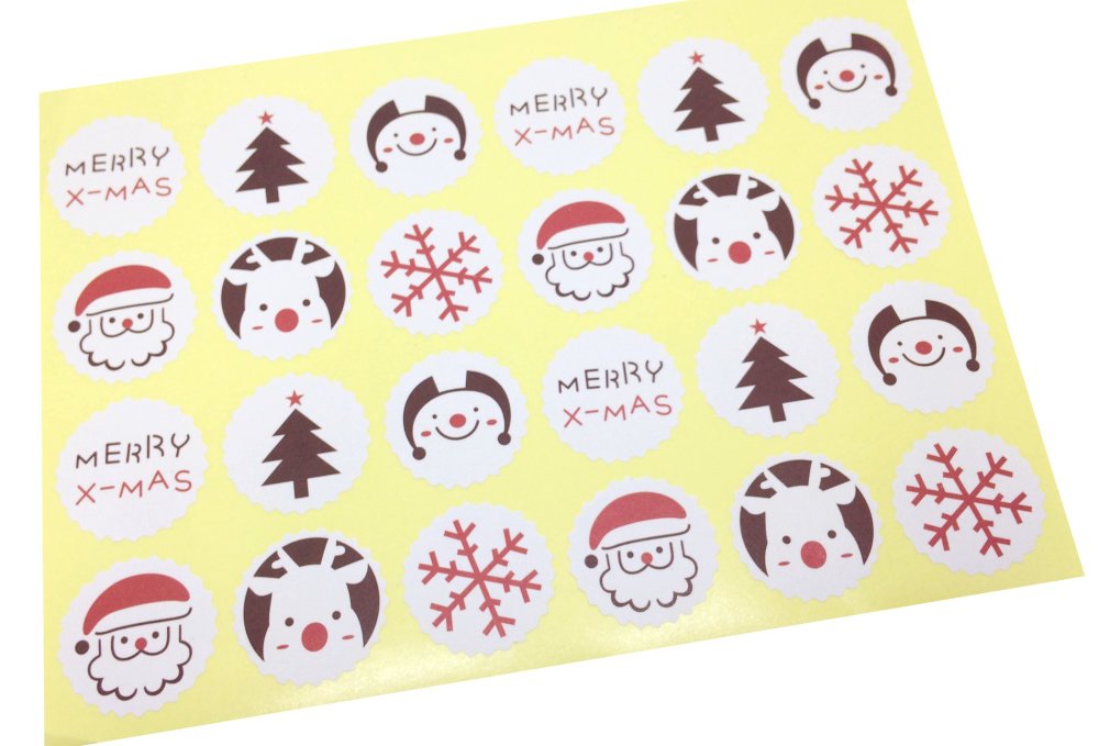 24 autocollants de Noël