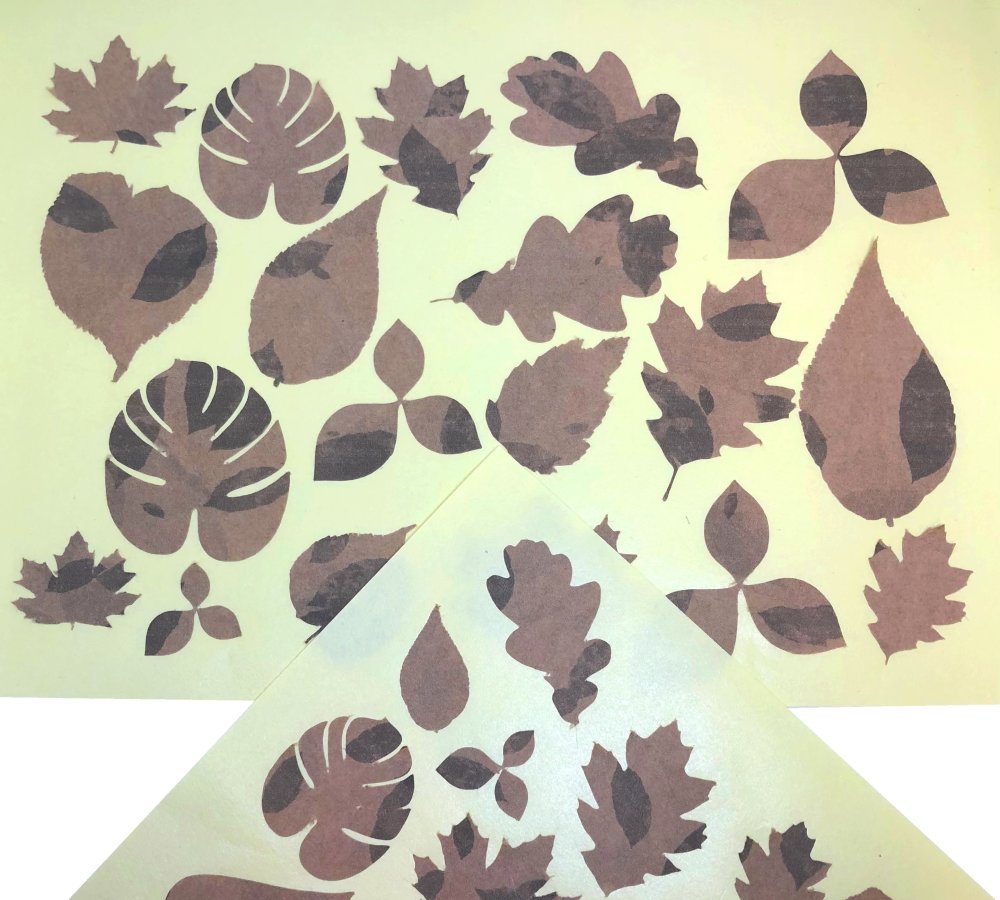 35 étiquettes autocollantes feuilles