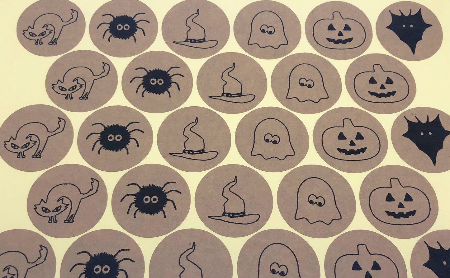 Planche assortiment stickers halloween