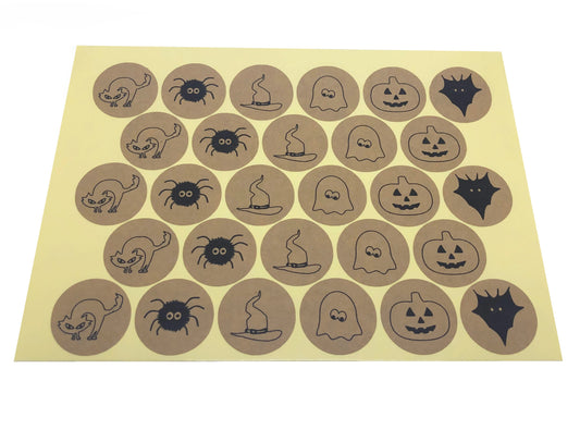 Planche assortiment stickers halloween