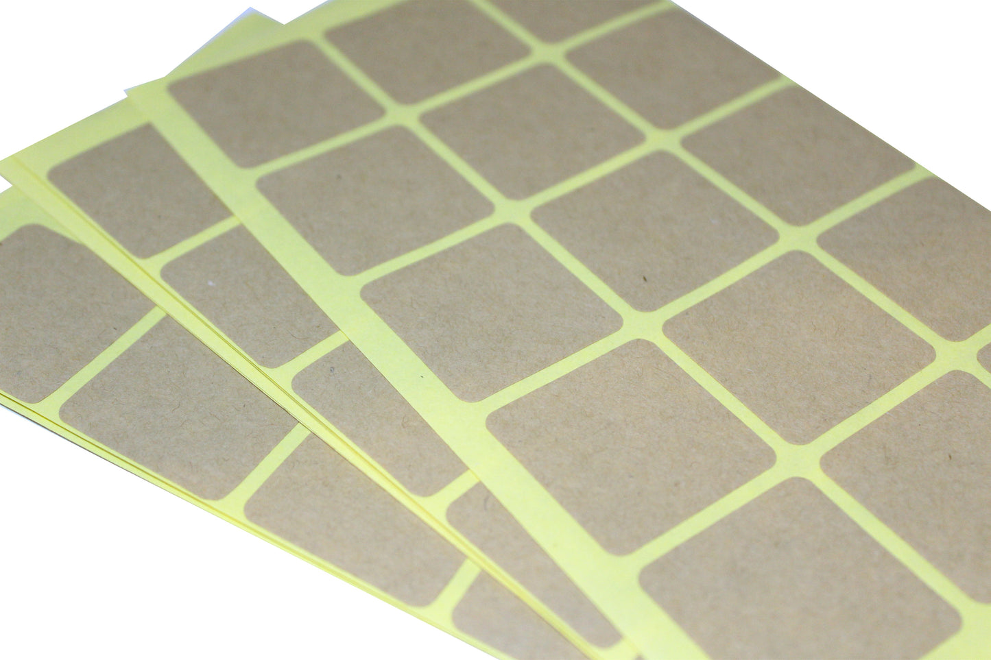 60 stickers kraft carrés