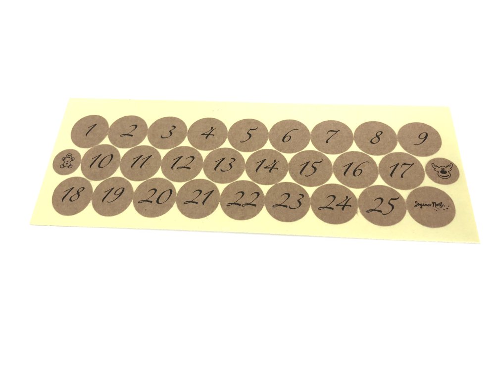 25 numéros calendrier de l'avent