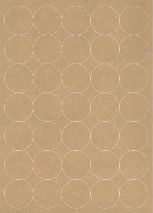 40 stickers autocollants kraft rond format A4