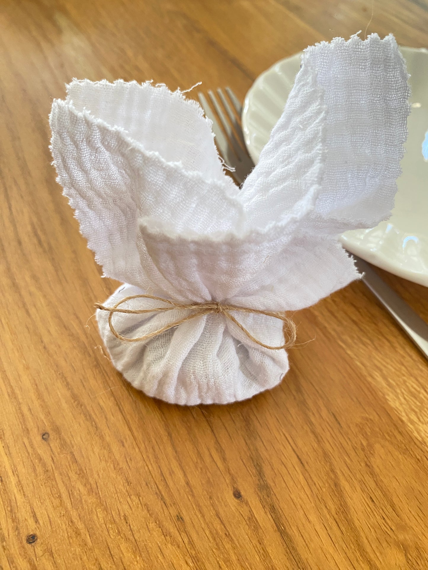 Ballotins en gaze de coton blanc Oeko-tex