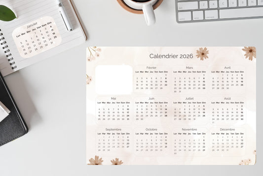 Calendrier 2026 autocollant