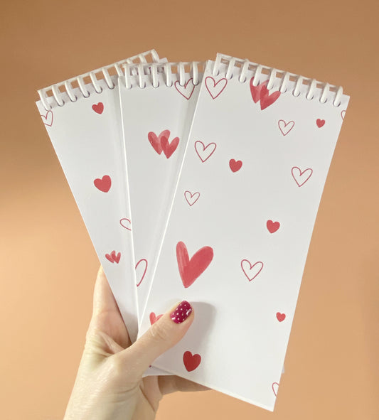 Carnet cœurs ( feuilles blanches ) - Saint Valentin