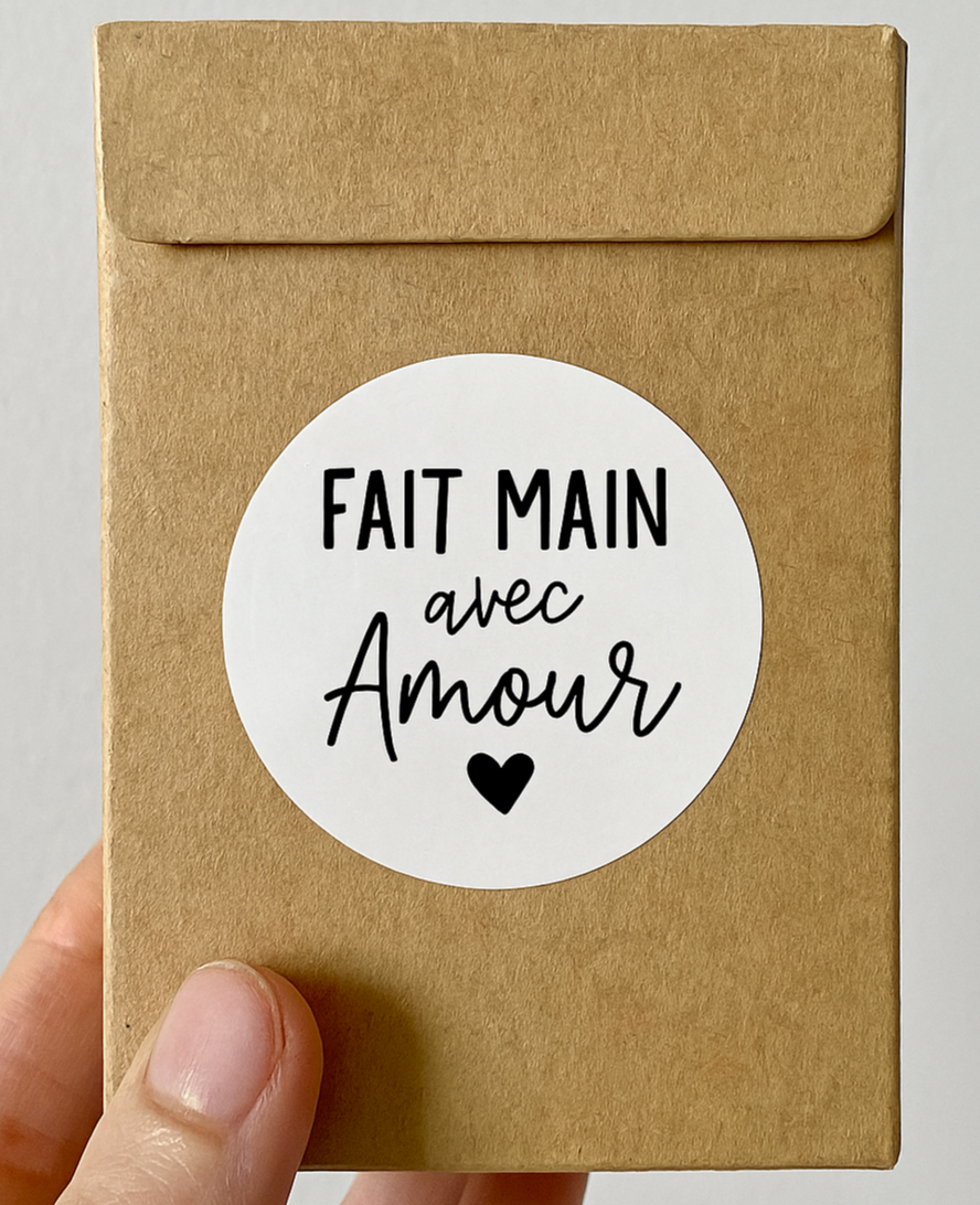 Stickers fait main avec amour