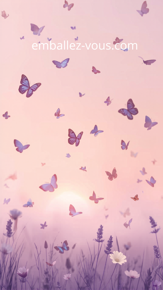 Fond d'écran papillons violets - gratuit -