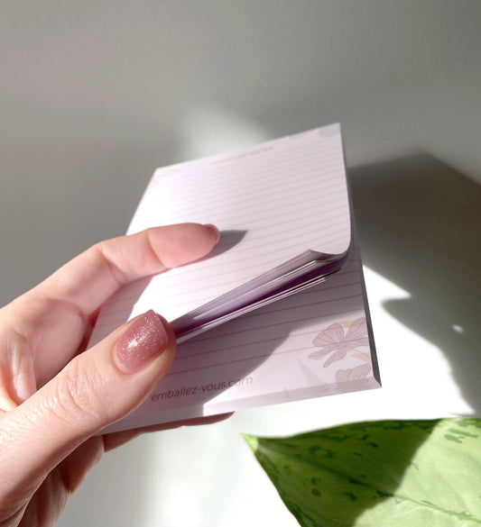 Notebook - Carnet de notes à effeuiller