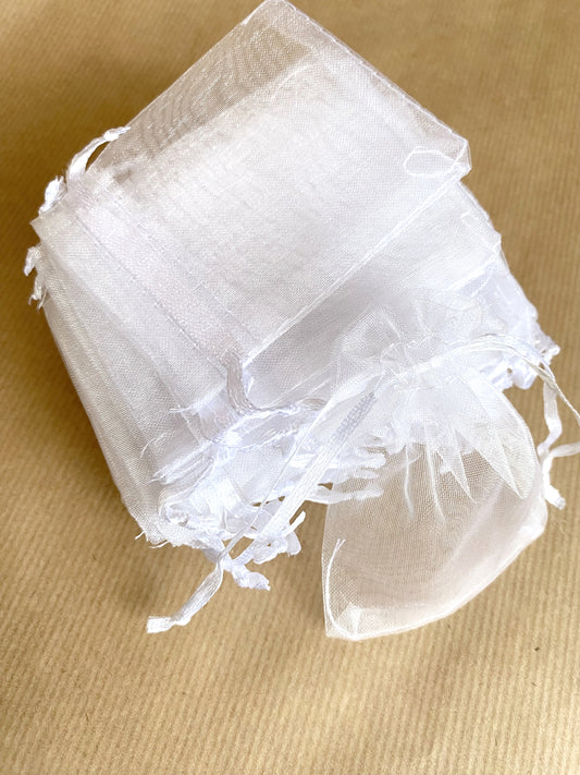 Pochons organza blanc 9x12