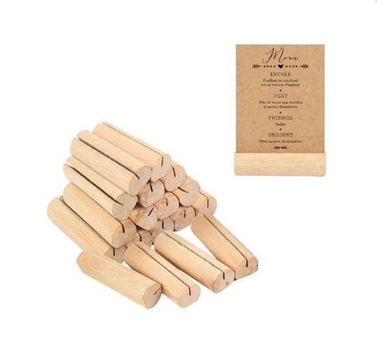 support carte en bois mariage