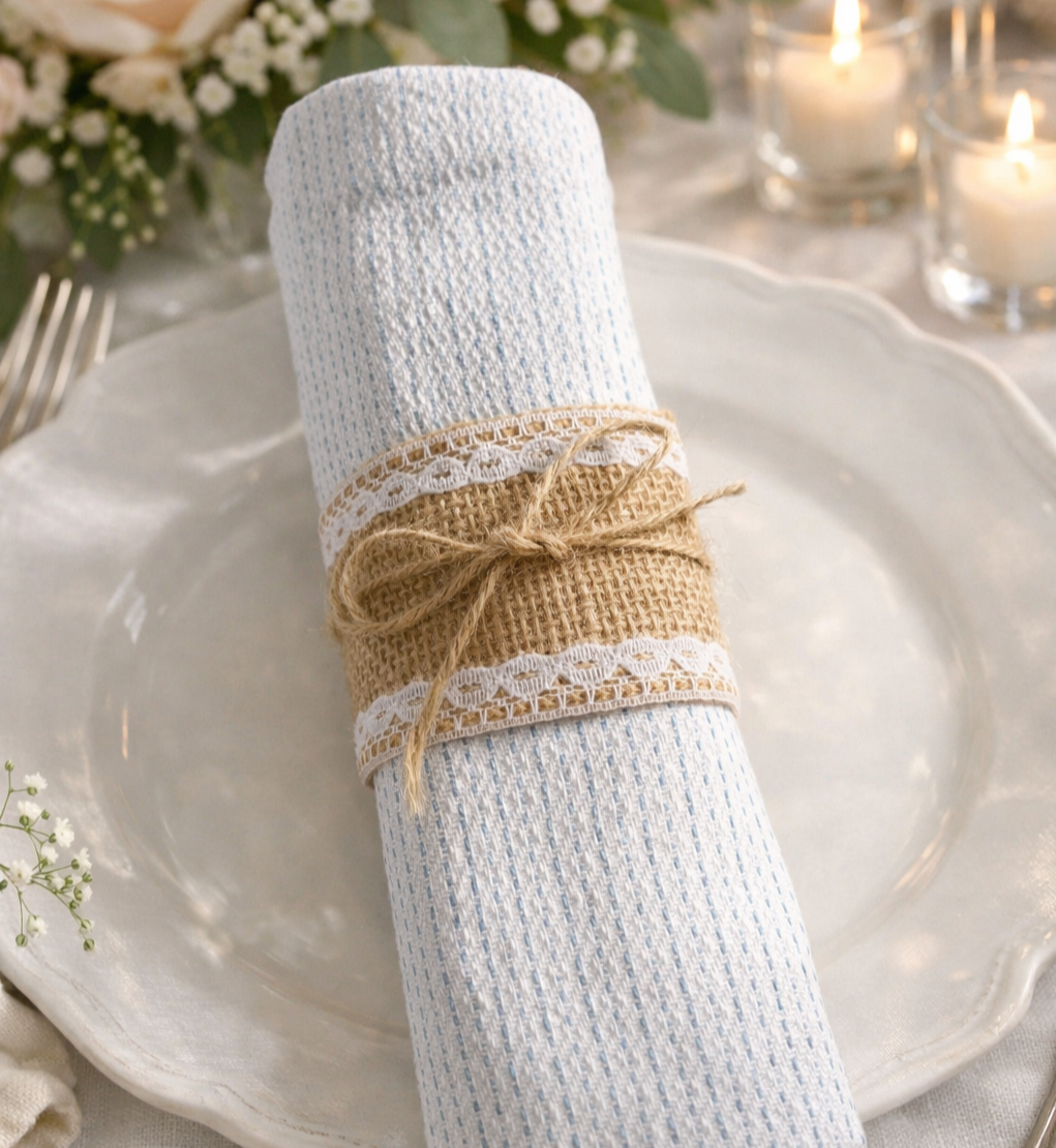 Ronds de serviette jute et chanvre