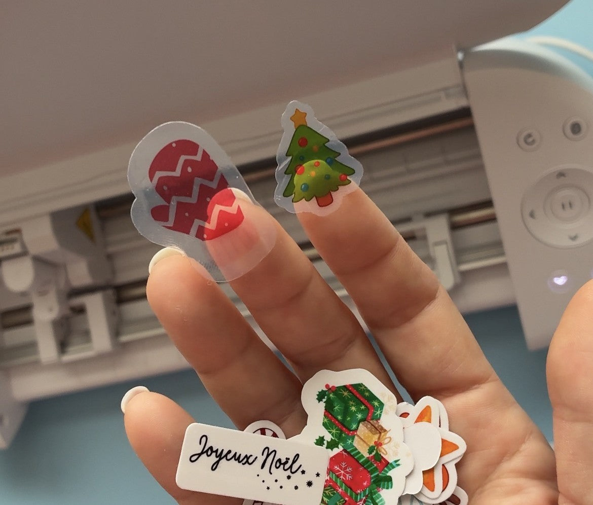 Autocollants de Noël transparents